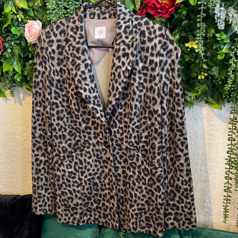 CAbi Leopard Print Blazer